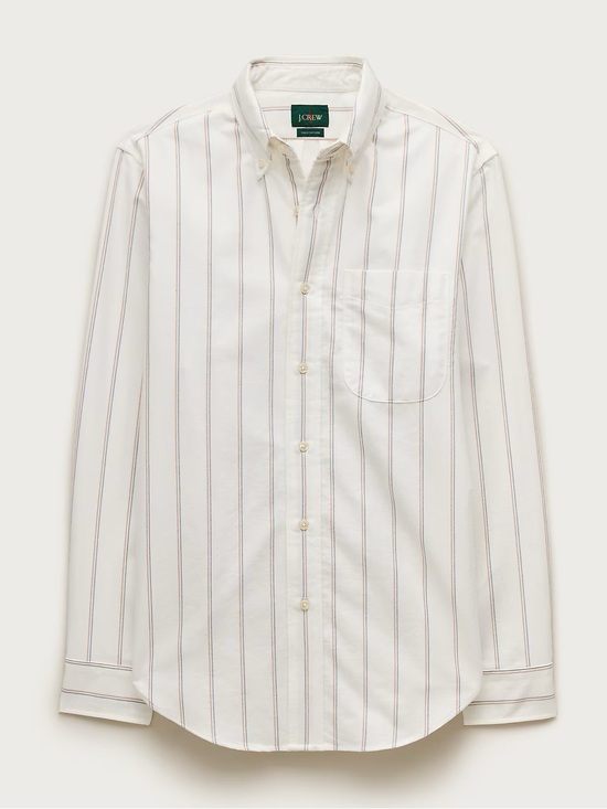 J. Crew Other - J. Crew 1983 oxford shirt in cotton Mark Blue Orange Stripe Size L $148 CQ953